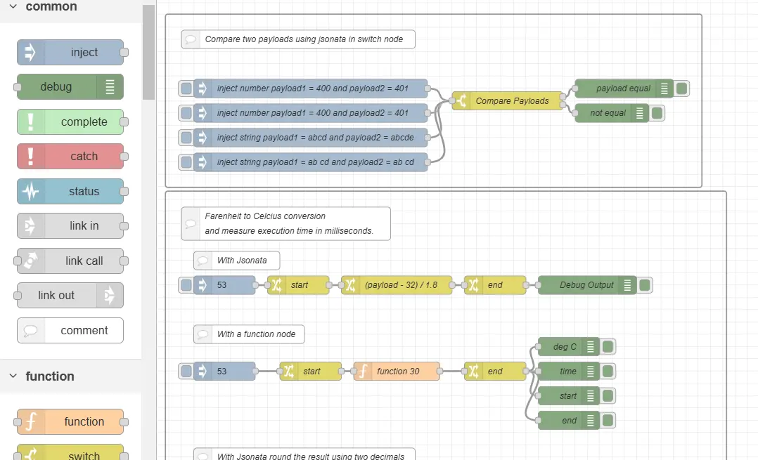 jsonata change switch